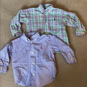 2 Ralph Lauren button down shirts 24M